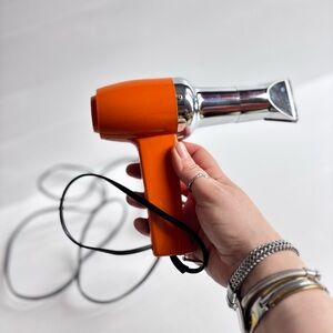 Vintage TESCOM TD 80 Hair Dryer Retro Orange Japan